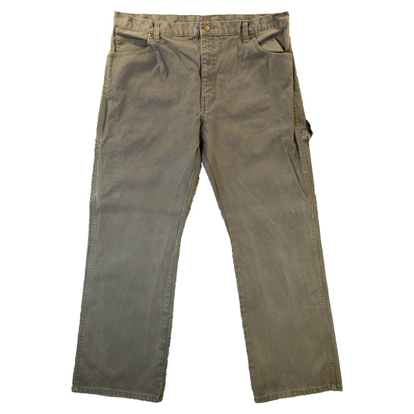 Dickies Carpenter Pants 36x30 Men's Green Straight Leg Cotton Canvas Workwear - Picture 1 of 7
